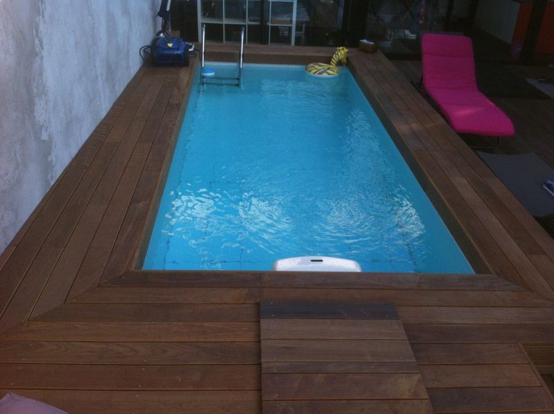Tour de piscine en bois exotique ipe à marseille